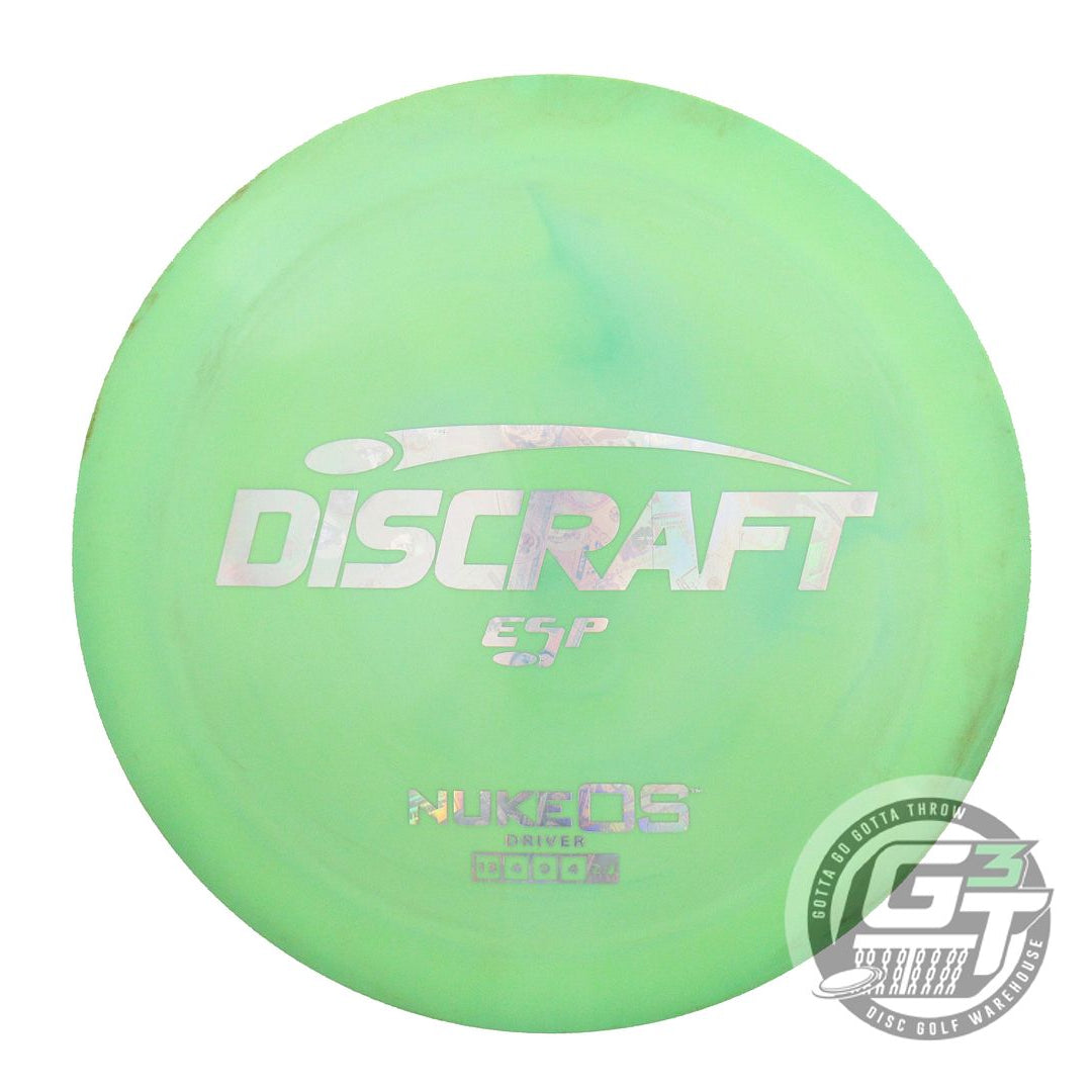 USED Discraft ESP Nuke OS 170g Lime Money Foil Distance Driver Golf Disc