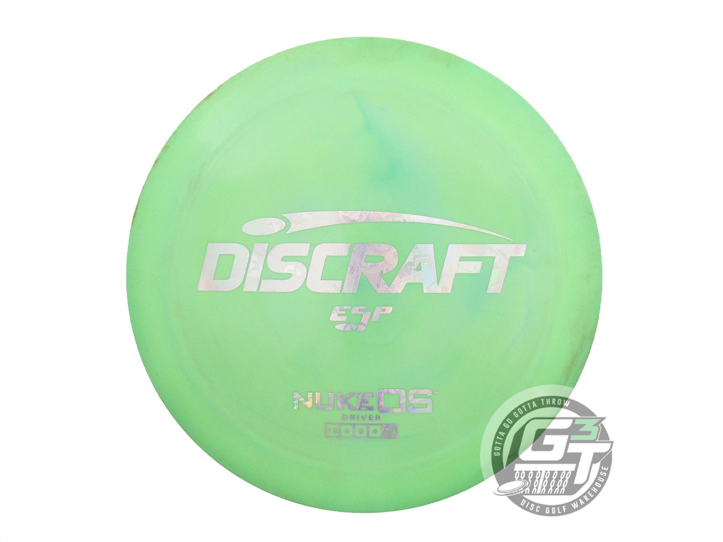 USED Discraft ESP Nuke OS 170g Lime Money Foil Distance Driver Golf Disc