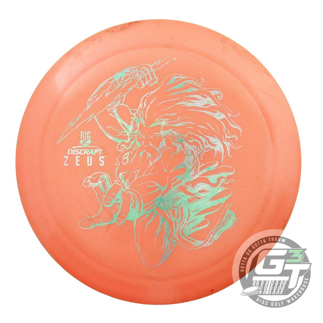 USED Discraft Big Z Zeus 175g Orange Green Foil Distance Driver Golf Disc