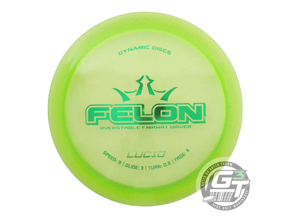 USED Dynamic Discs Lucid Felon 173g Lime Green Foil Fairway Driver Golf Disc