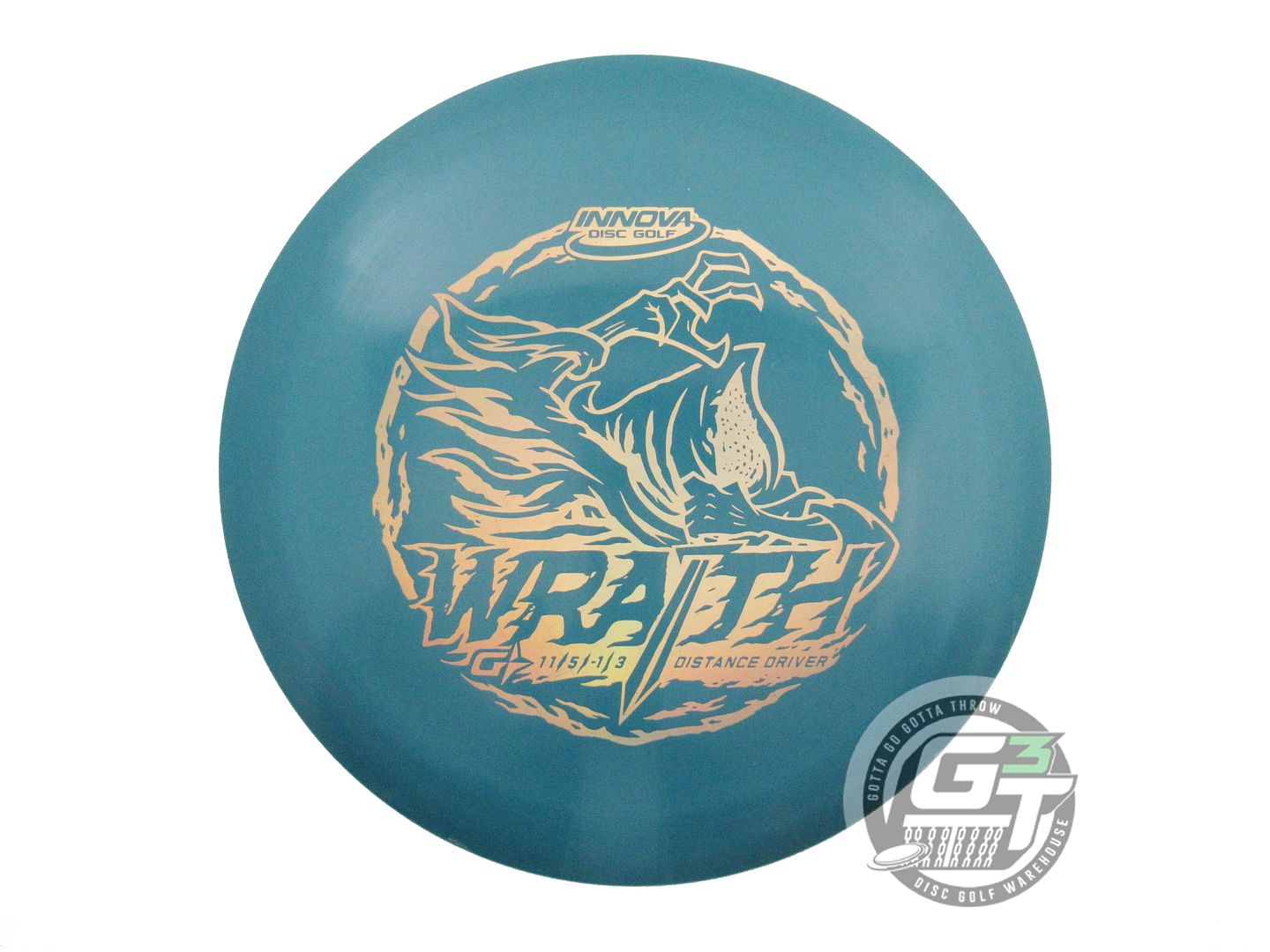 USED Innova GStar Wraith 175g Green Gold Holo Foil Distance Driver Golf Disc