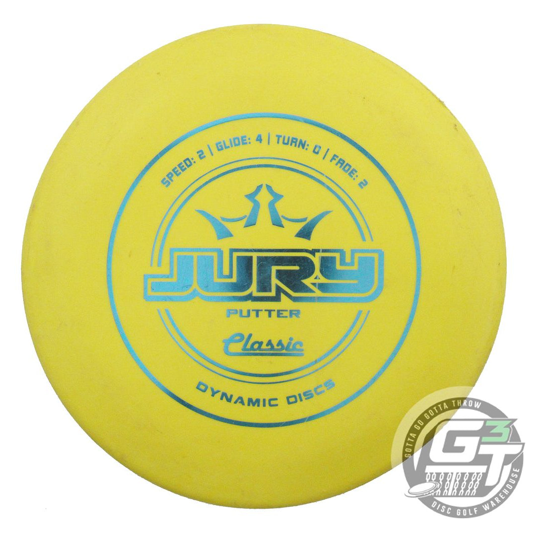 USED Dynamic Discs Classic Hard Jury 173g Yellow Blue Foil Putter Golf Disc