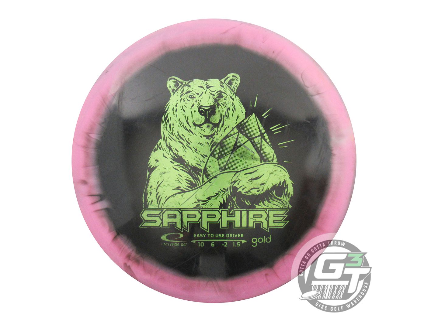 USED Latitude 64 Gold Orbit Sapphire 163g Pink-Black Distance Driver Golf Disc