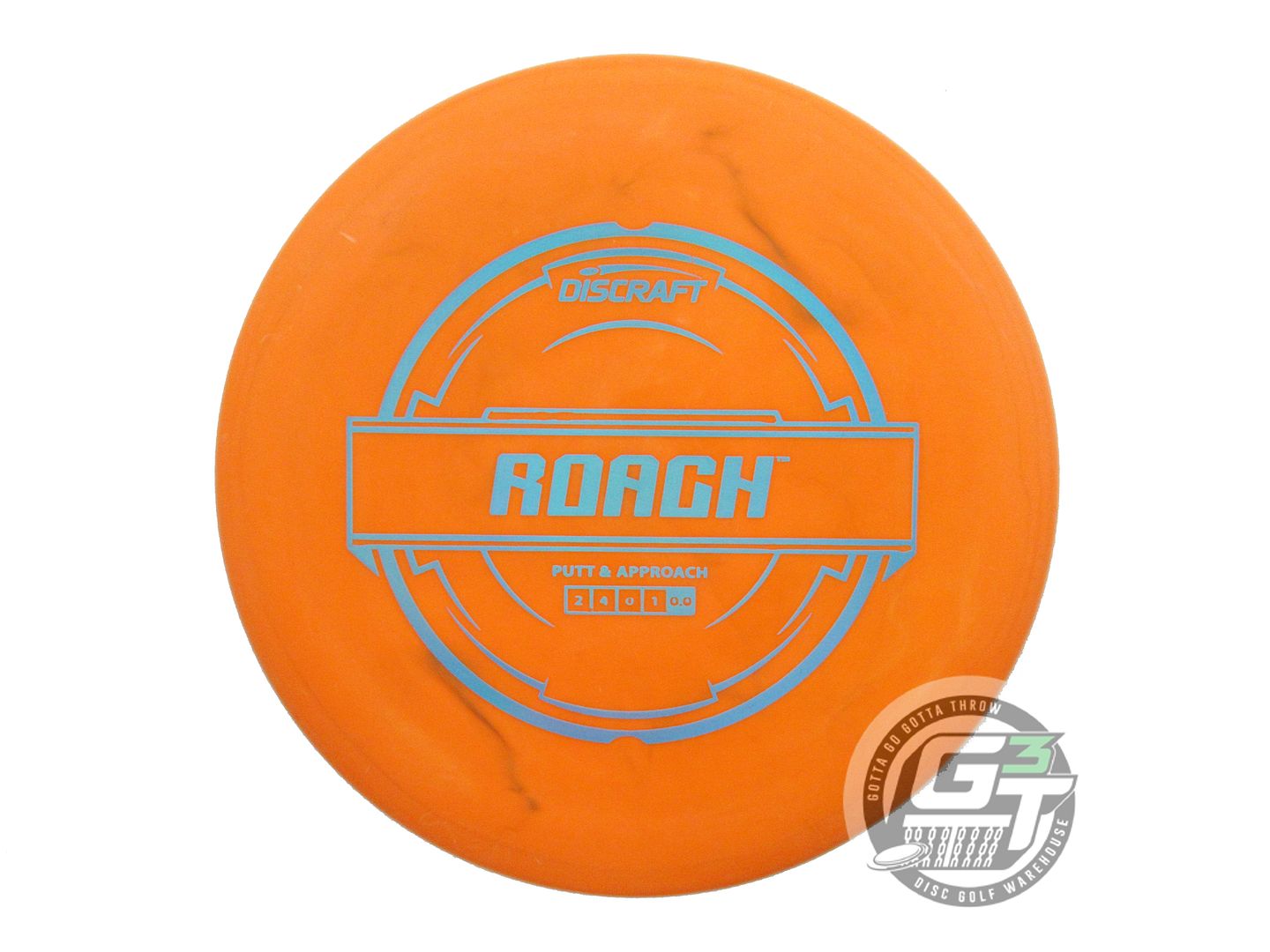 USED Discraft Putter Line Roach 176g Orange Teal Holo Foil Putter Golf Disc