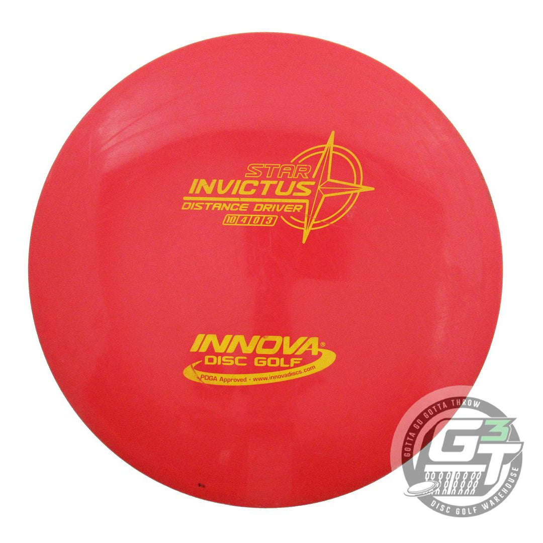 USED Innova Star Invictus 175g Red Yellow Stamp Distance Driver Golf Disc