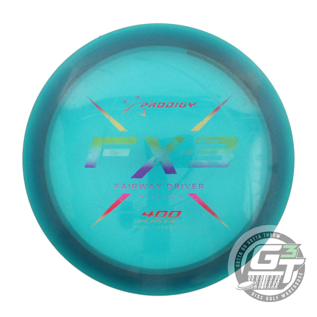 USED Prodigy Discs 400 FX3 175g Teal Rainbow Foil Fairway Driver Golf Disc