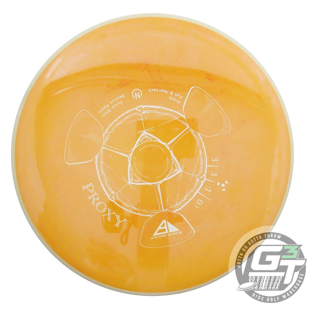 USED Axiom Discs Neutron Proxy 169g Marigold White Rim Putter Golf Disc