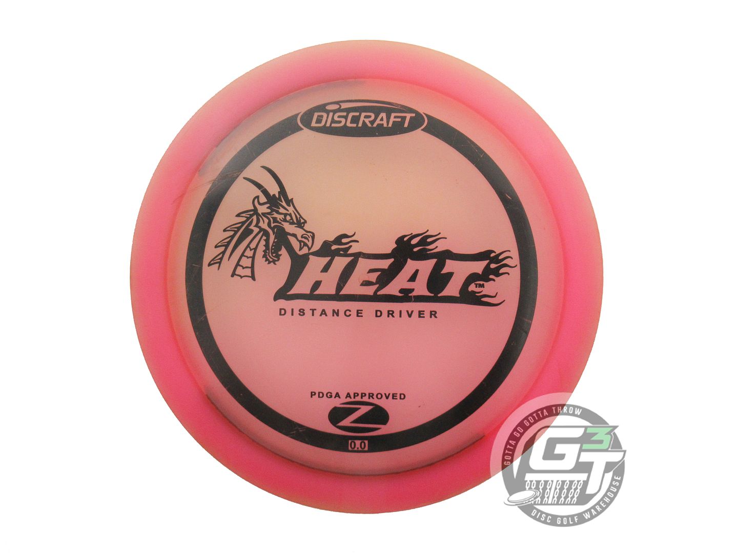 USED Discraft Z Heat 174g Pink Black Stamp PFN Distance Driver Golf Disc