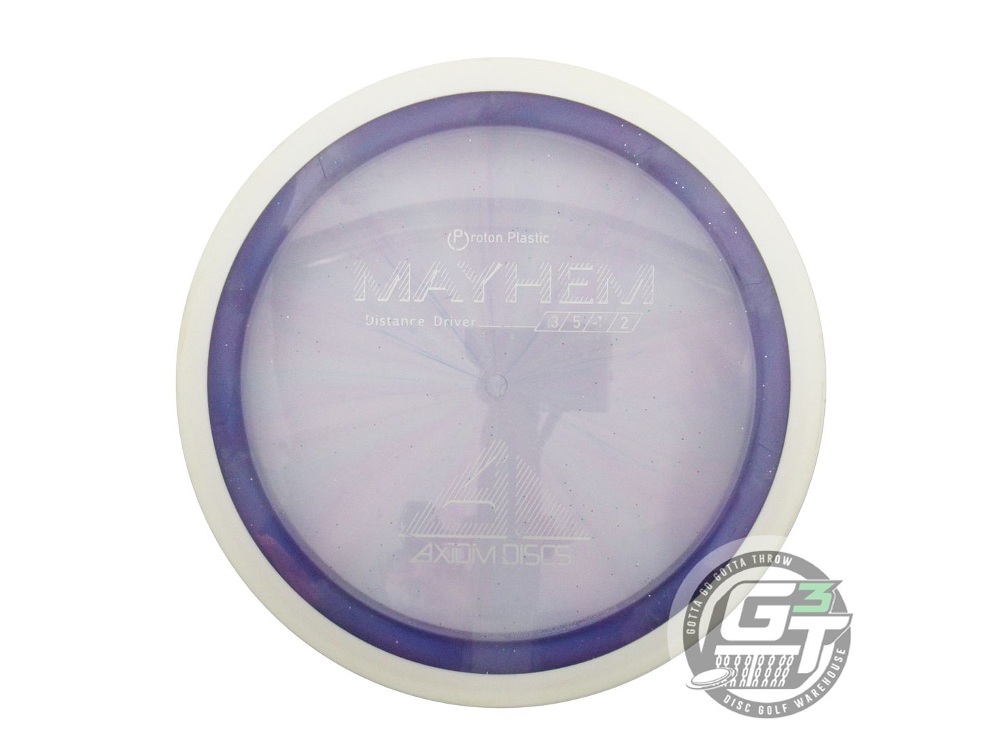 USED Axiom Discs Proton Mayhem 169g Purple White Rim Distance Driver Golf Disc