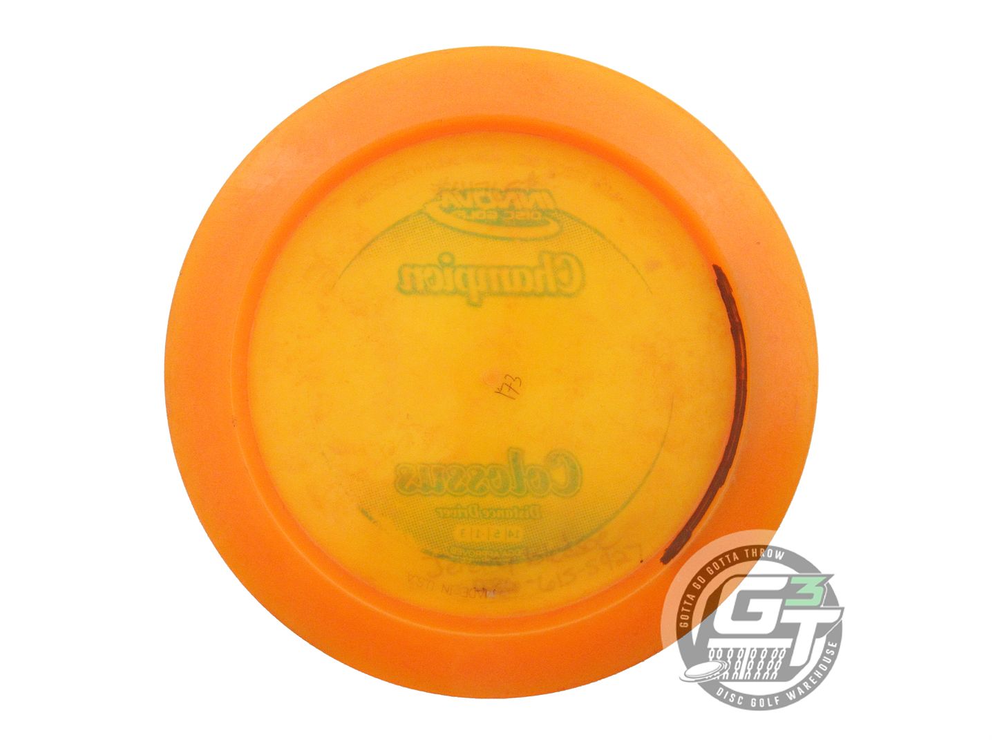 USED Innova Champion Colossus 173g Orange Green Foil A Distance Driver Golf Disc