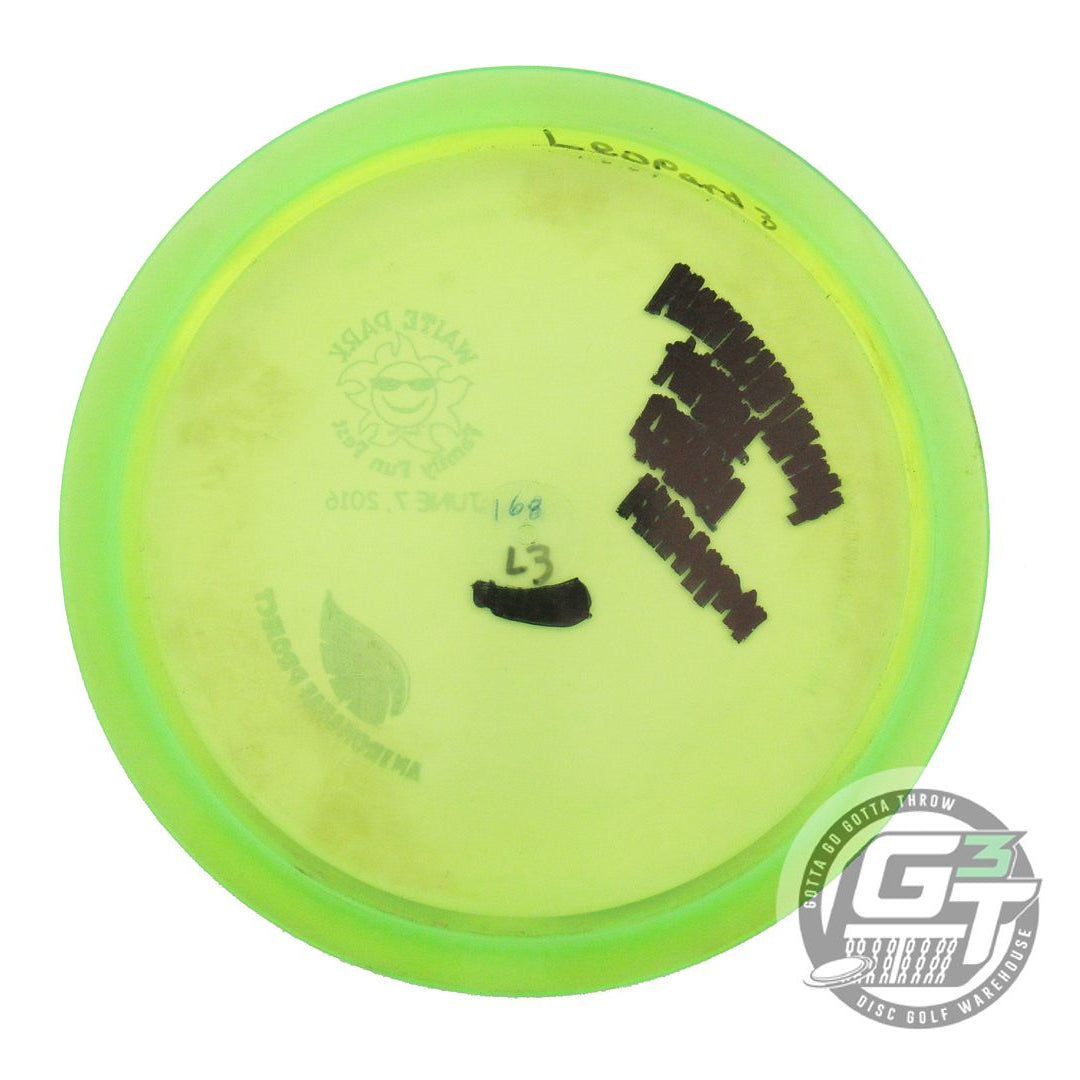 USED Innova Champion Leopard3 168g Lime Silver Glitter Foil Fairway Driver Disc