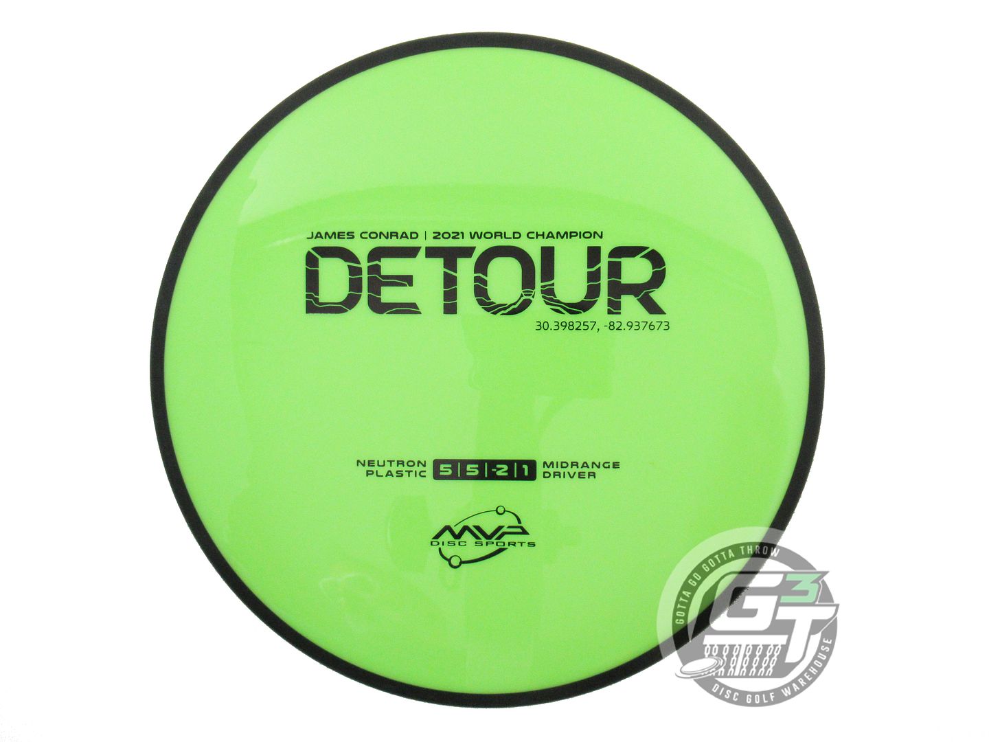 USED MVP Disc Sports Neutron Detour 178g Lime Midrange Golf Disc