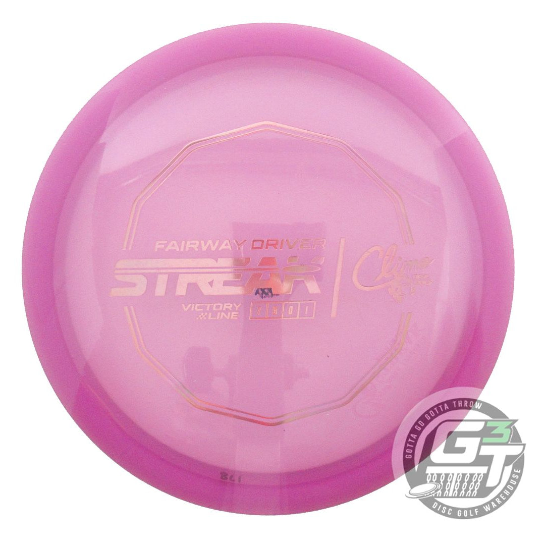 USED Climo Victory Line Streak 178g Lilac Pink Holo Foil Fairway Driver Disc
