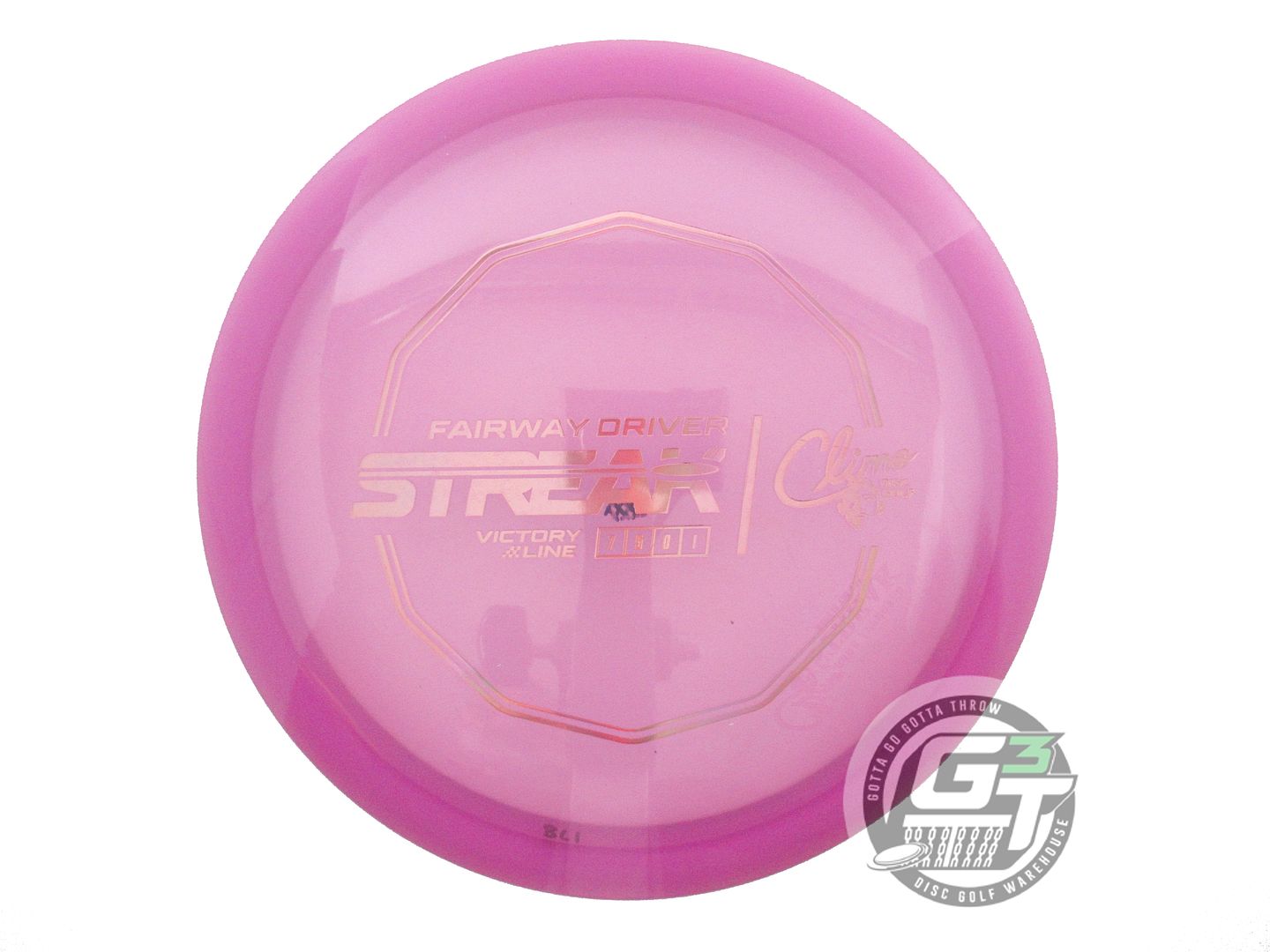 USED Climo Victory Line Streak 178g Lilac Pink Holo Foil Fairway Driver Disc