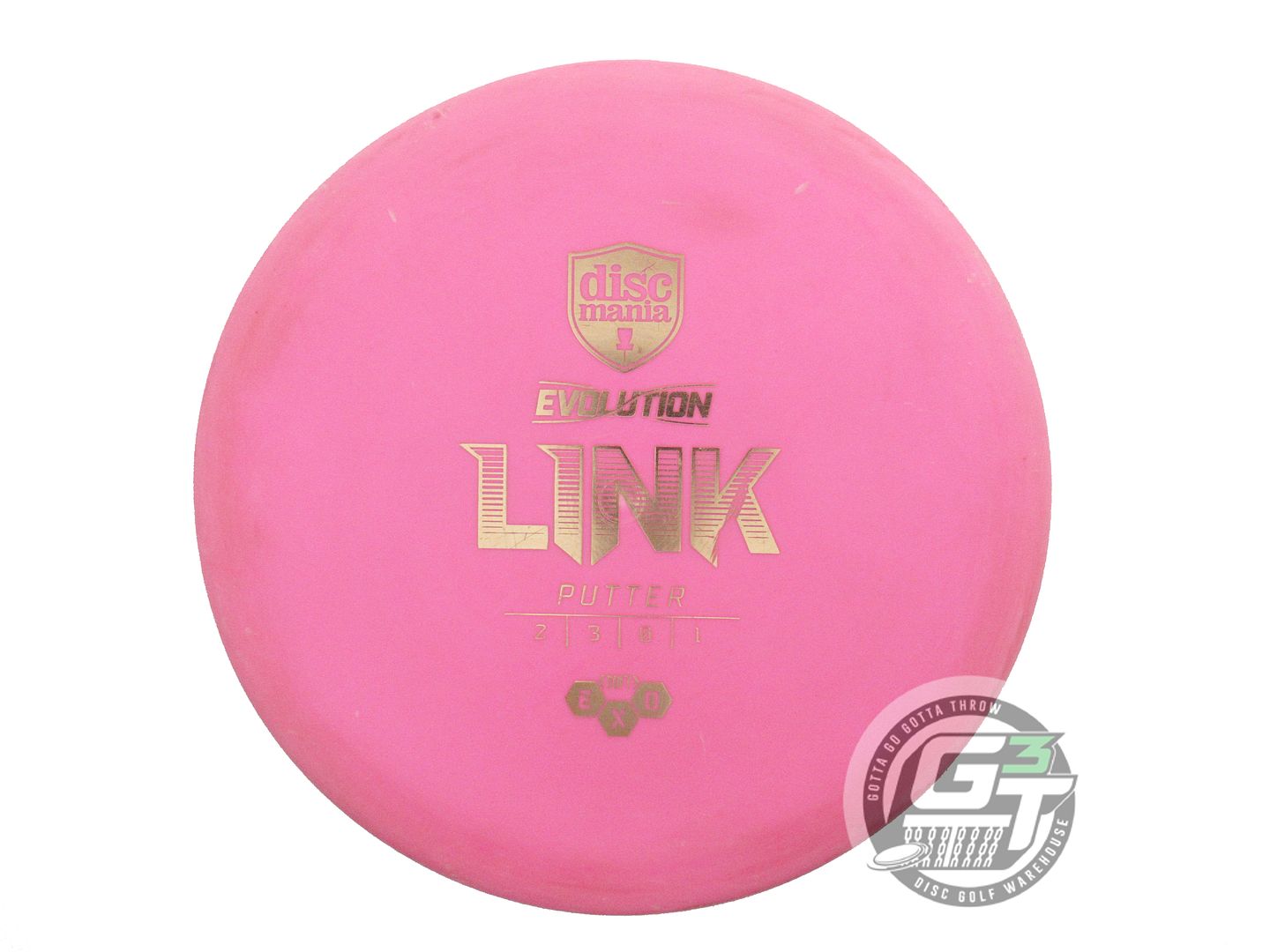 USED DiscMania EXO Soft Link 175g Pink Gold Foil Putter Golf Disc