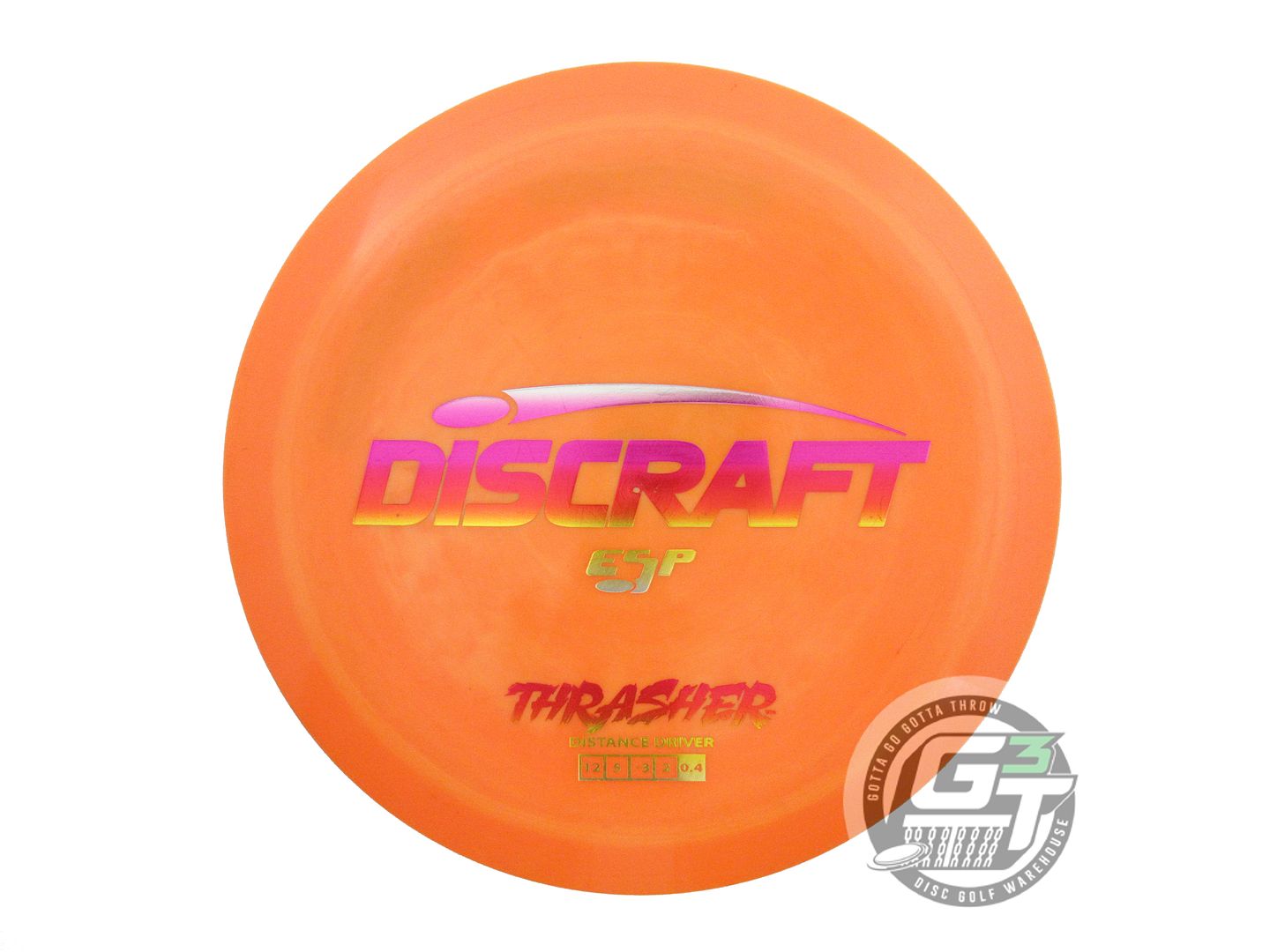 USED Discraft ESP Thrasher 173g Orange Sunset Foil Distance Driver Golf Disc