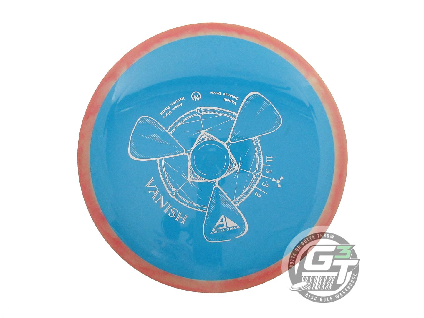 USED Axiom Discs Neutron Vanish 174g Teal Pink Rim Distance Driver Golf Disc