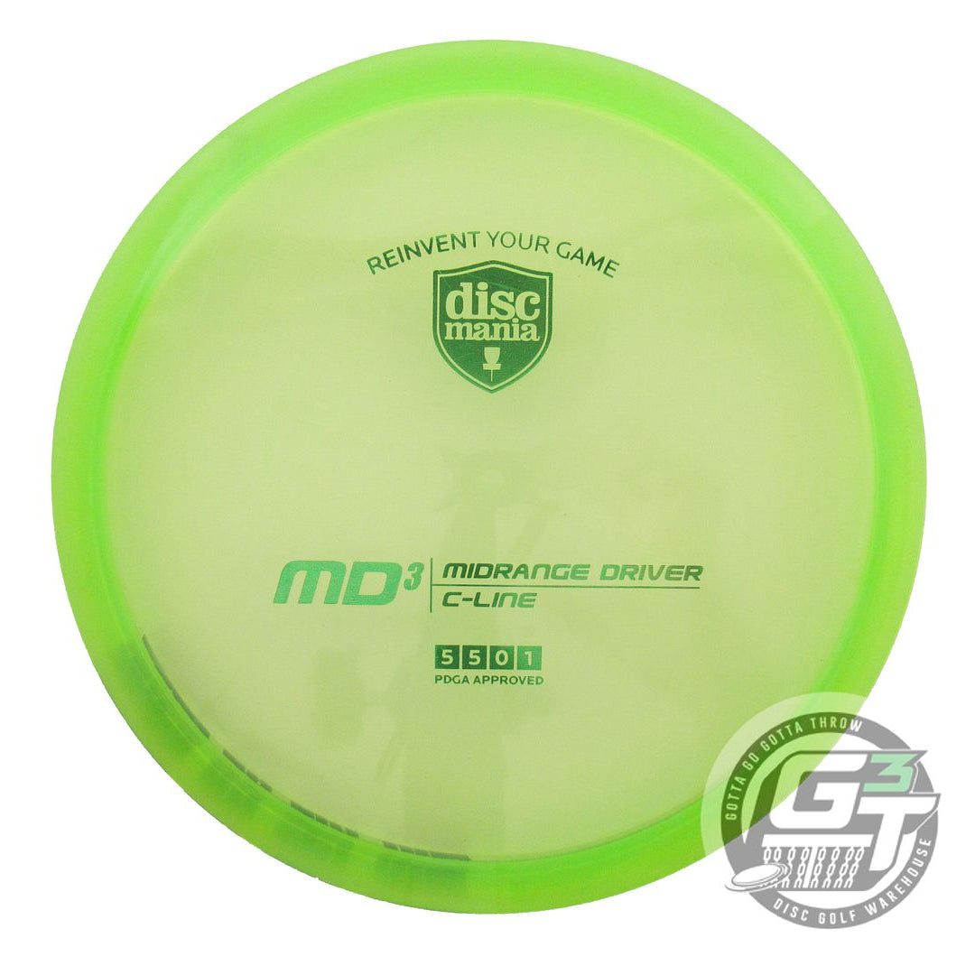 USED DiscMania C-Line MD3 177g Lime Lime Foil Midrange Golf Disc