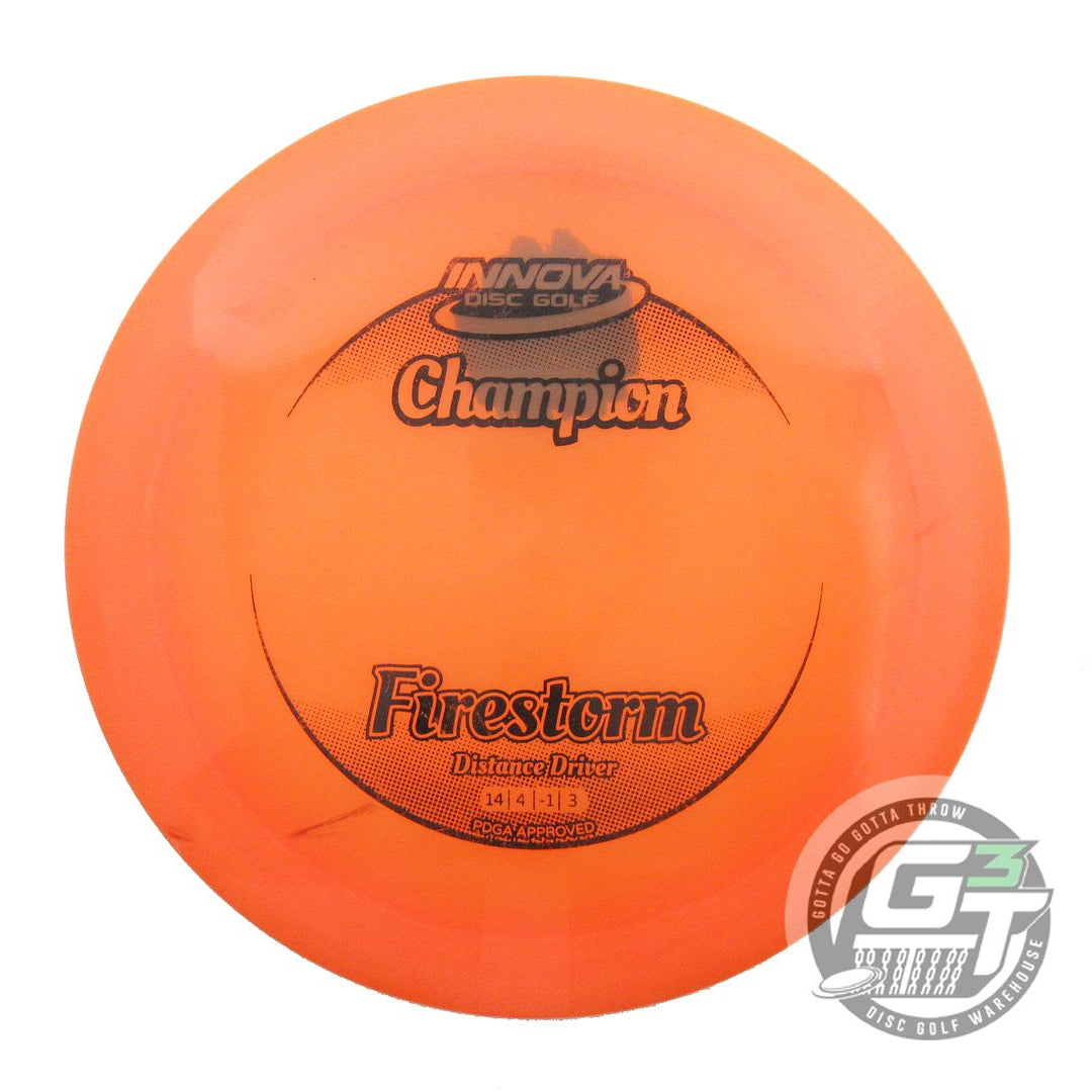 USED Innova Champion Firestorm 176g Orange Black Stamp Distance Driver Golf Disc