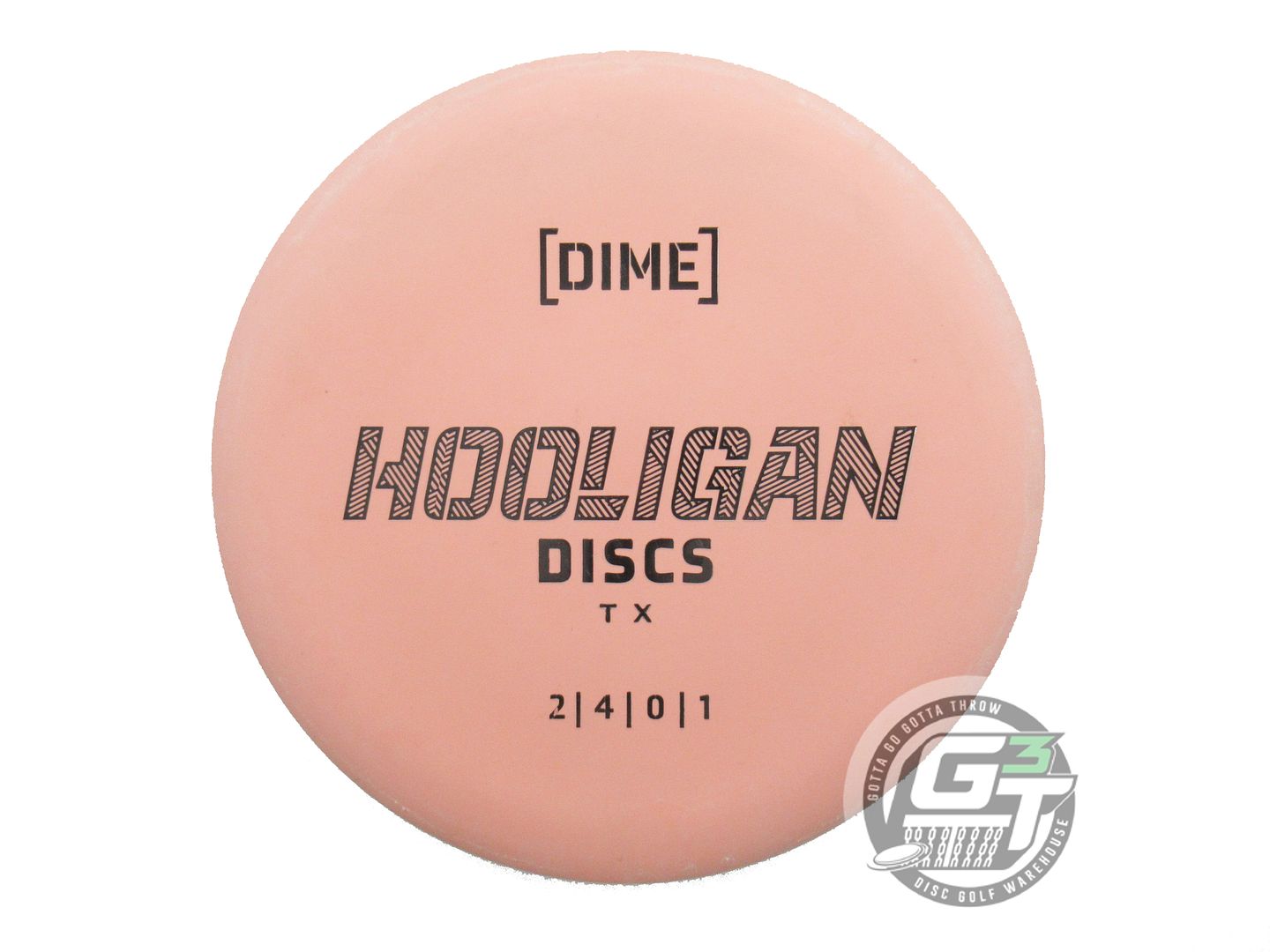 USED Hooligan Discs Soft Dime 172g Peach Black Stamp A Putter Golf Disc