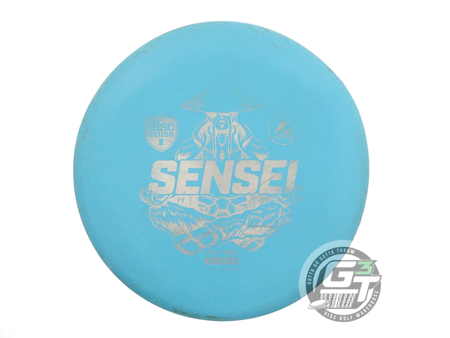 USED DiscMania Active Base Sensei 170g Teal Silver Foil Putter Golf Disc