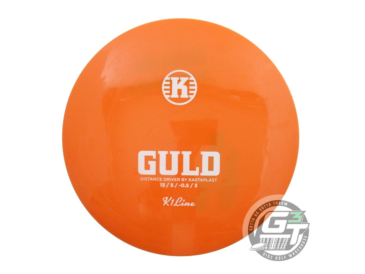 USED Kastaplast K1 Guld 175g Orange White Stamp A Distance Driver Golf Disc