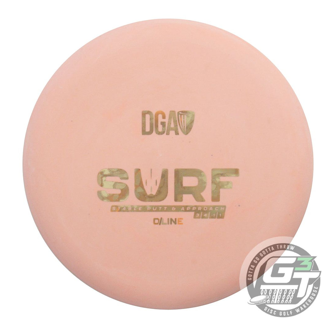 USED DGA D-Line Surf 173g Peach Gold Foil Midrange Golf Disc