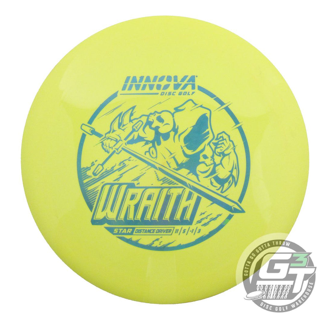 USED Innova Star Wraith 175g Yellow Blue Holo Foil Distance Driver Golf Disc