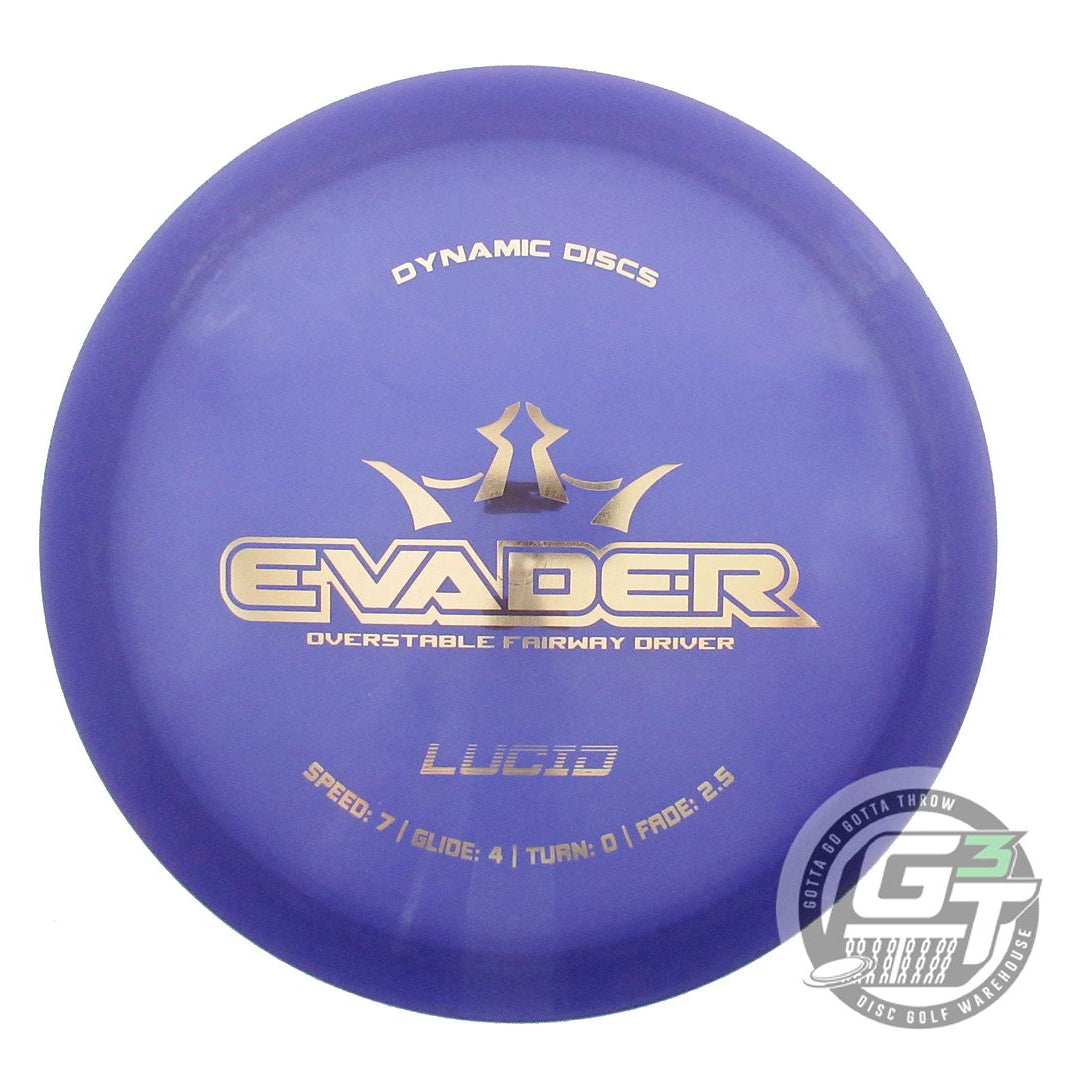 USED Dynamic Discs Lucid Evader 173g Purple Gold Foil Fairway Driver Golf Disc