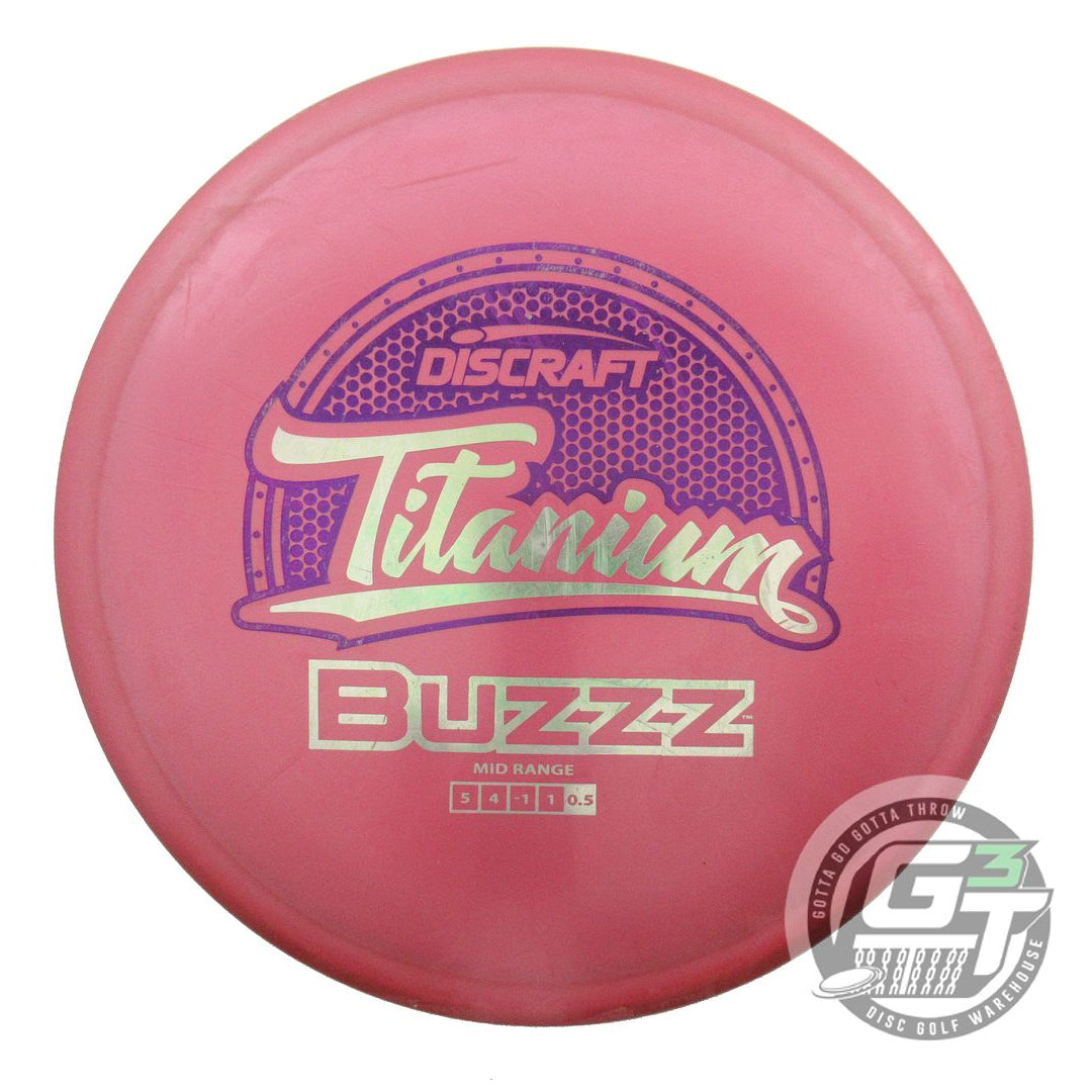 USED Discraft Titanium Buzzz 180g Pink Purple Foil Midrange Golf Disc