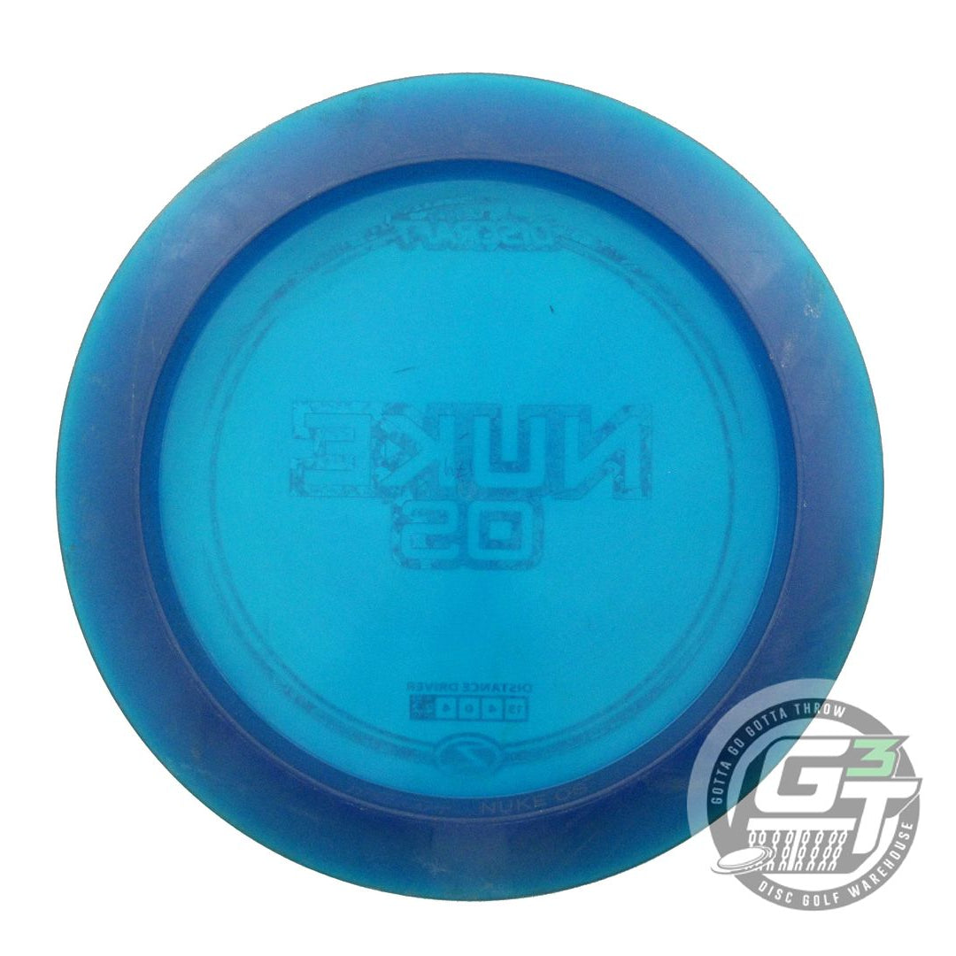 USED Discraft Z Nuke OS 174g Blue Pink Heart Foil Distance Driver Golf Disc