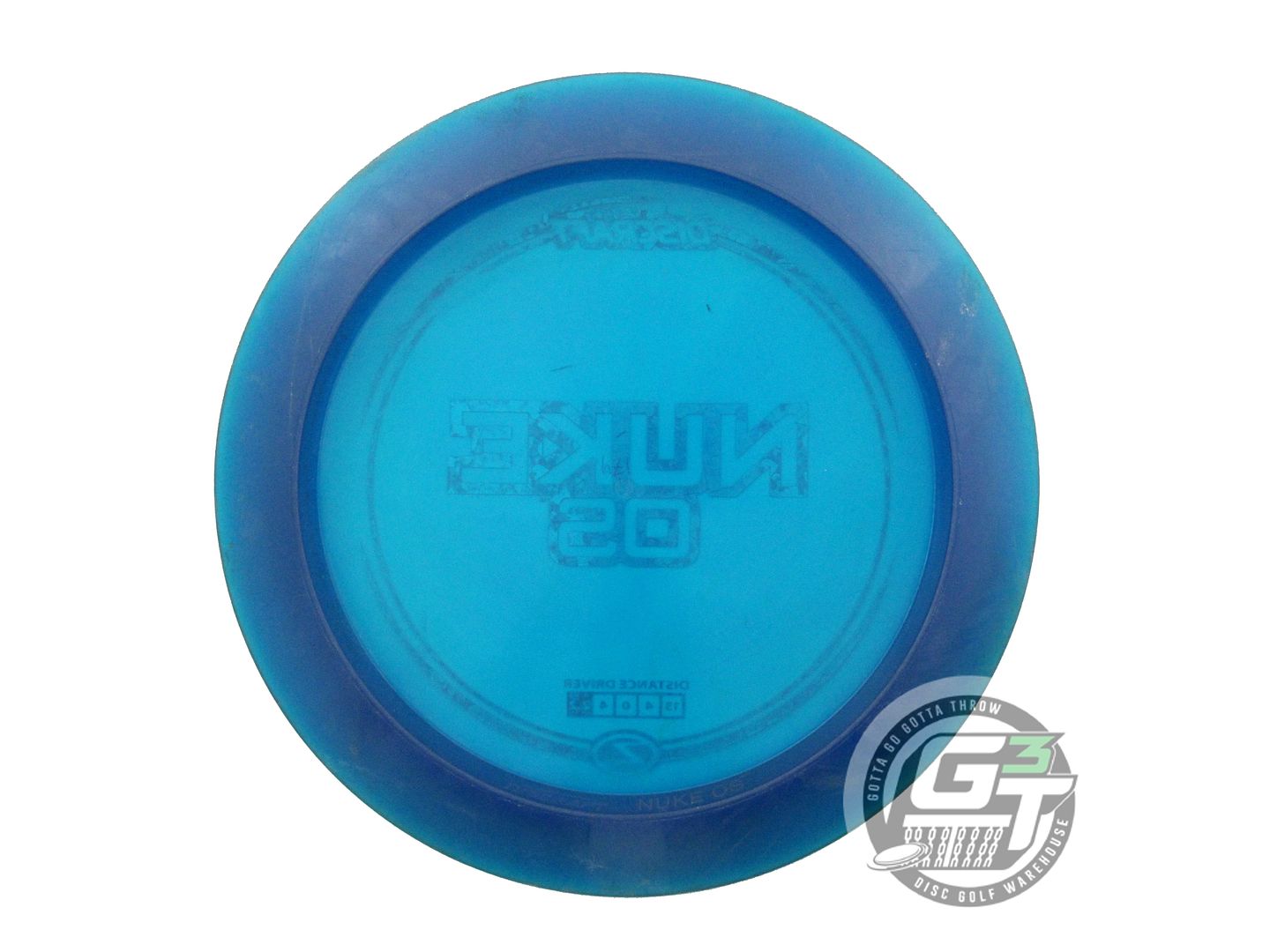 USED Discraft Z Nuke OS 174g Blue Pink Heart Foil Distance Driver Golf Disc