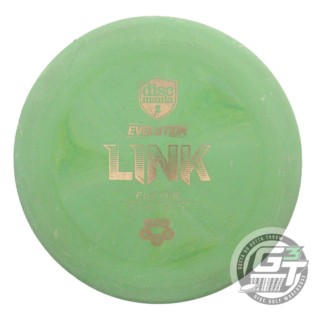 USED DiscMania EXO Hard Link 175g Green Gold Foil Putter Golf Disc