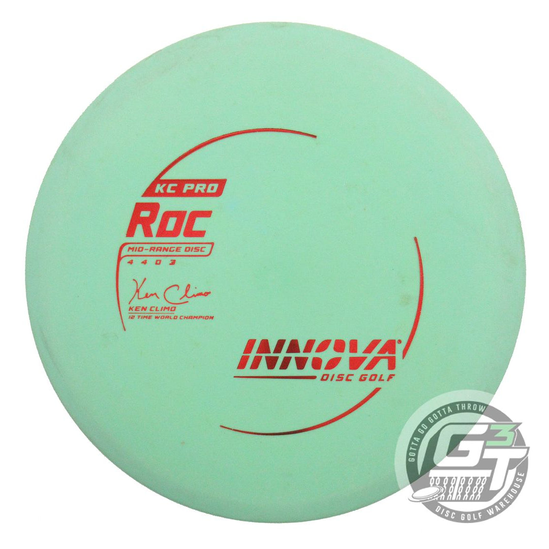 USED Innova KC Pro Roc 180g Lt. Green Red Foil Midrange Golf Disc