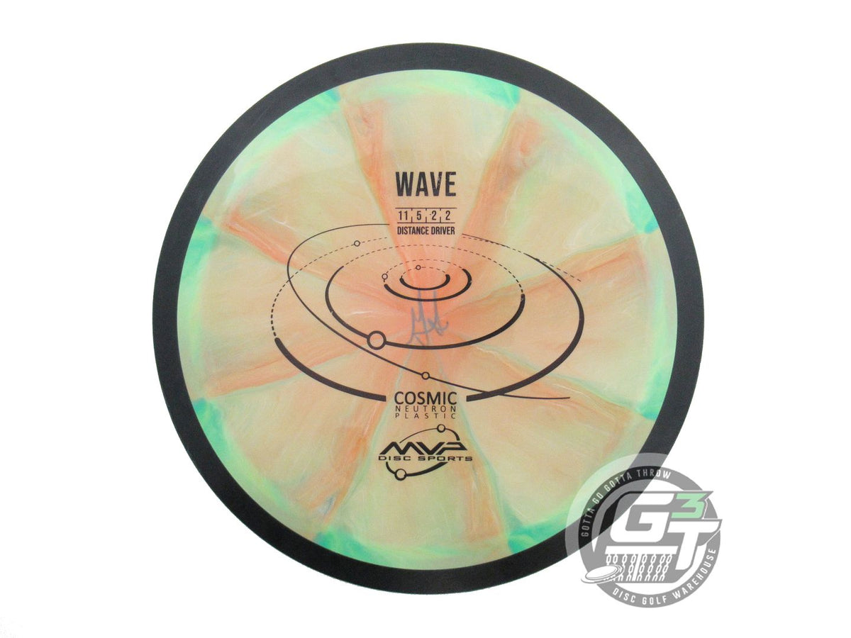 USED MVP Disc Sports Cosmic Neutron Wave 166g Lime-Peach Distance Driver Disc