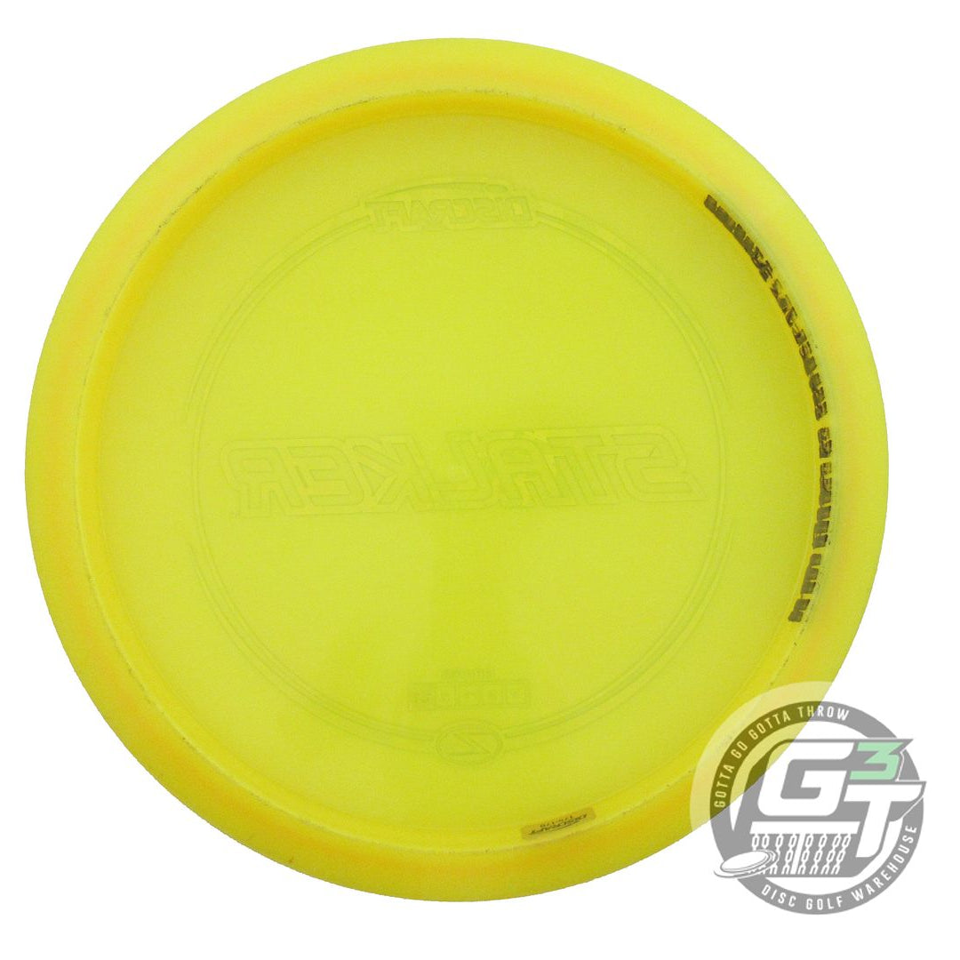 USED Discraft Z Stalker 178g Yellow Teal Shatter Foil Fairway Driver Golf Disc