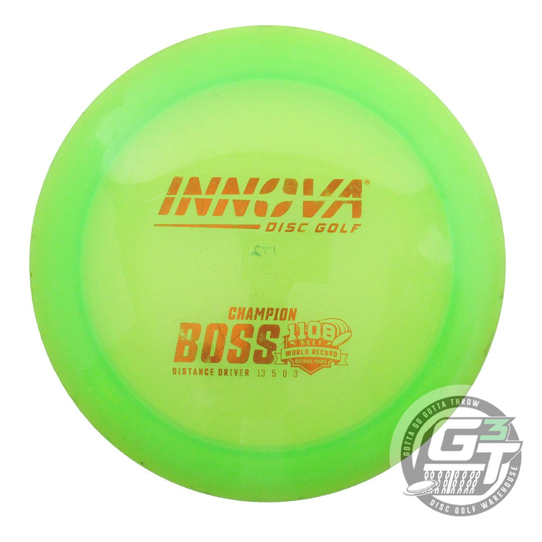 USED Innova Champion Boss 172g Lime Copper Foil Distance Driver Golf Disc