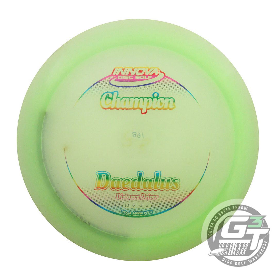 USED Innova Champion Daedalus 168g Lime Rainbow Foil Distance Driver Golf Disc