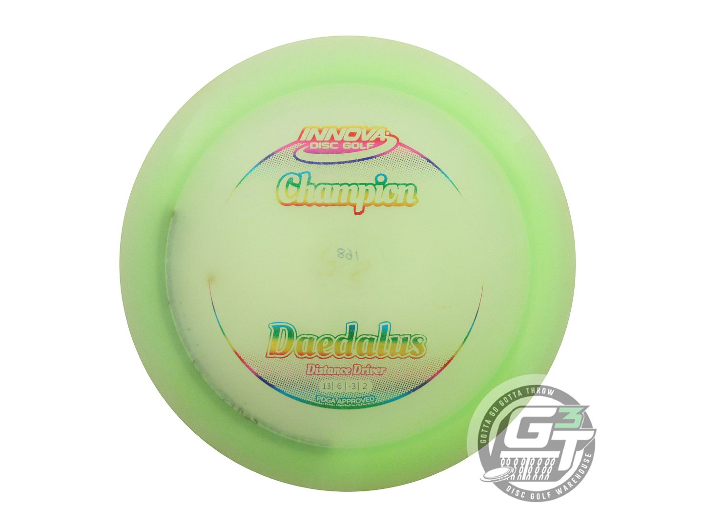 USED Innova Champion Daedalus 168g Lime Rainbow Foil Distance Driver Golf Disc