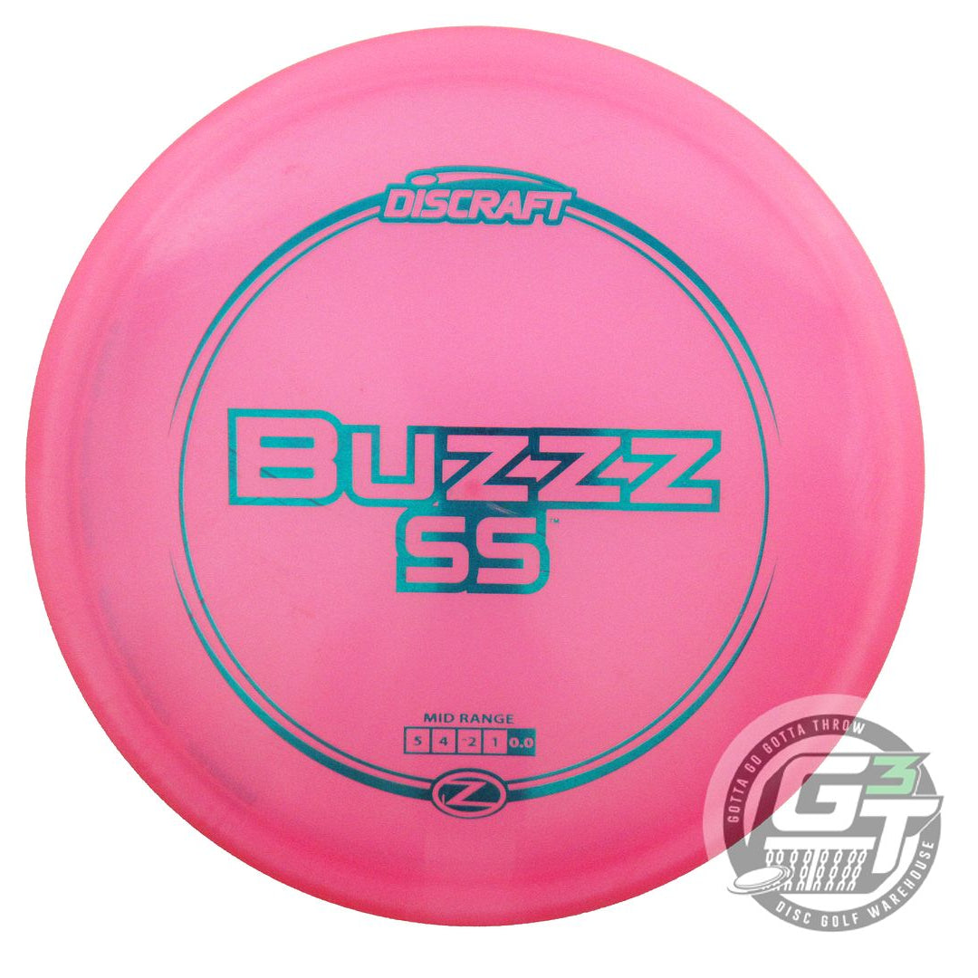 USED Discraft Z Buzzz SS 180g Pink Teal Foil Midrange Golf Disc