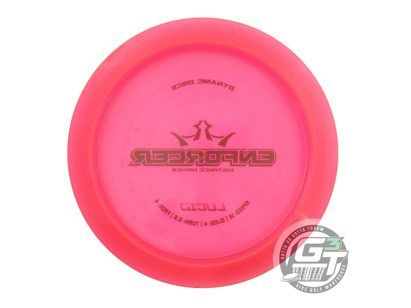 USED Dynamic Discs Lucid Enforcer 168g Pink Black Stamp Distance Driver Disc