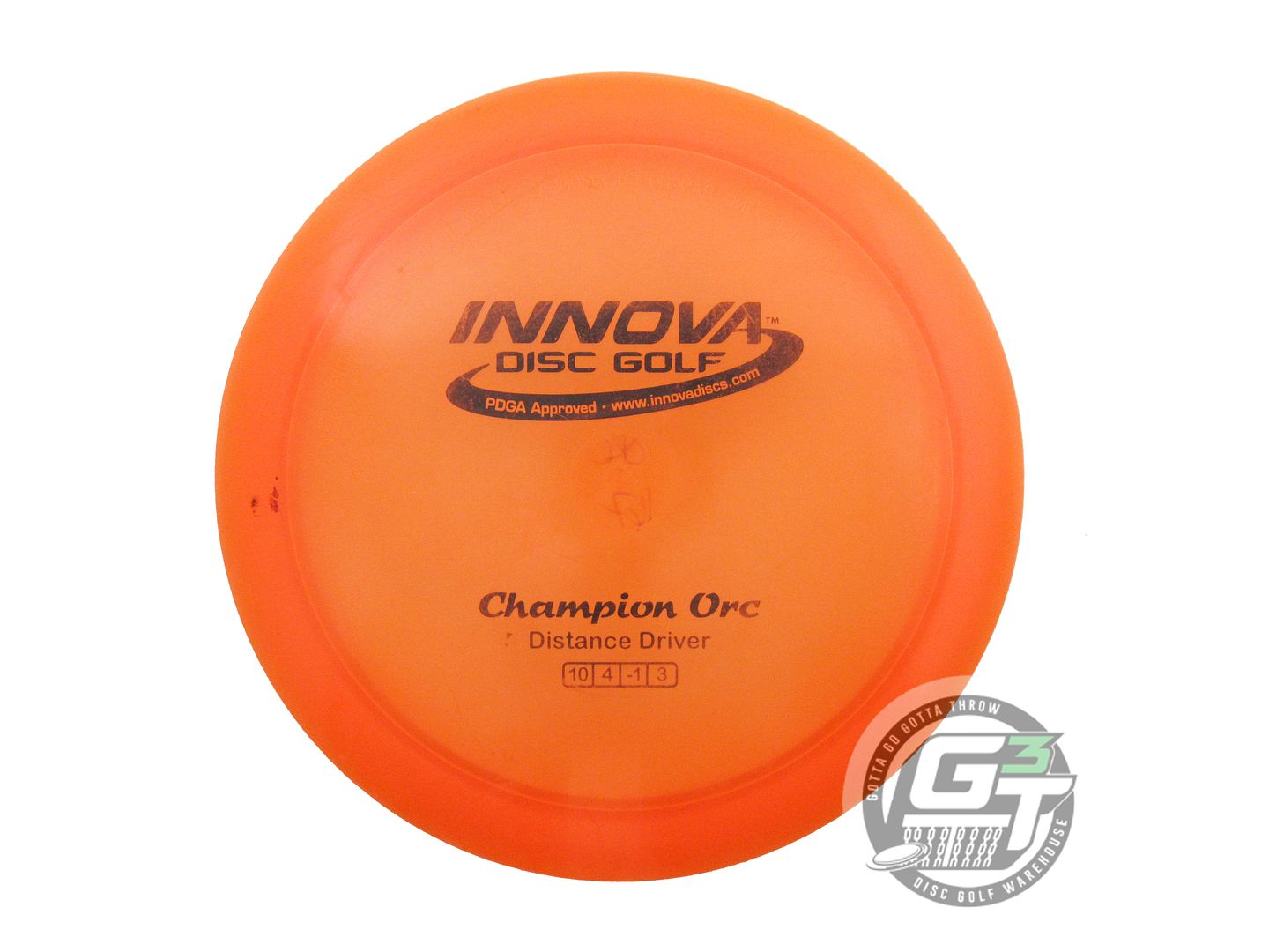 USED Innova Champion Orc 167g Orange Black Stamp Distance Driver Golf Disc