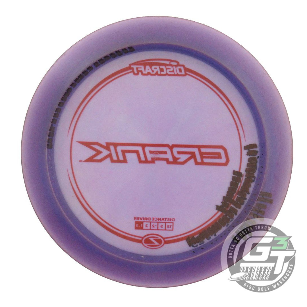 USED Discraft Z Crank 173g Purple Red Stamp Distance Driver Golf Disc