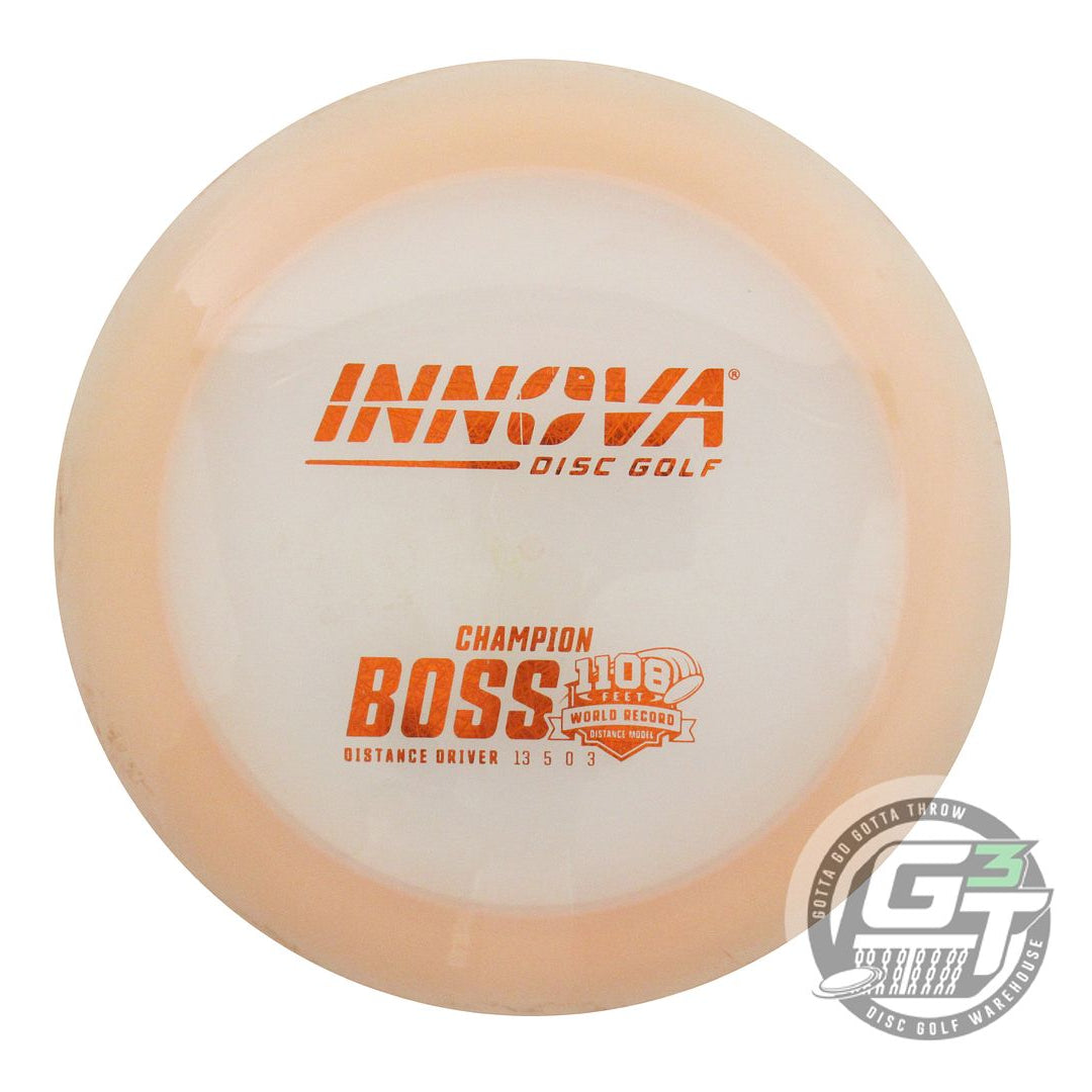 USED Innova Champion Boss 177g Lt. Peach Orange Foil Distance Driver Golf Disc