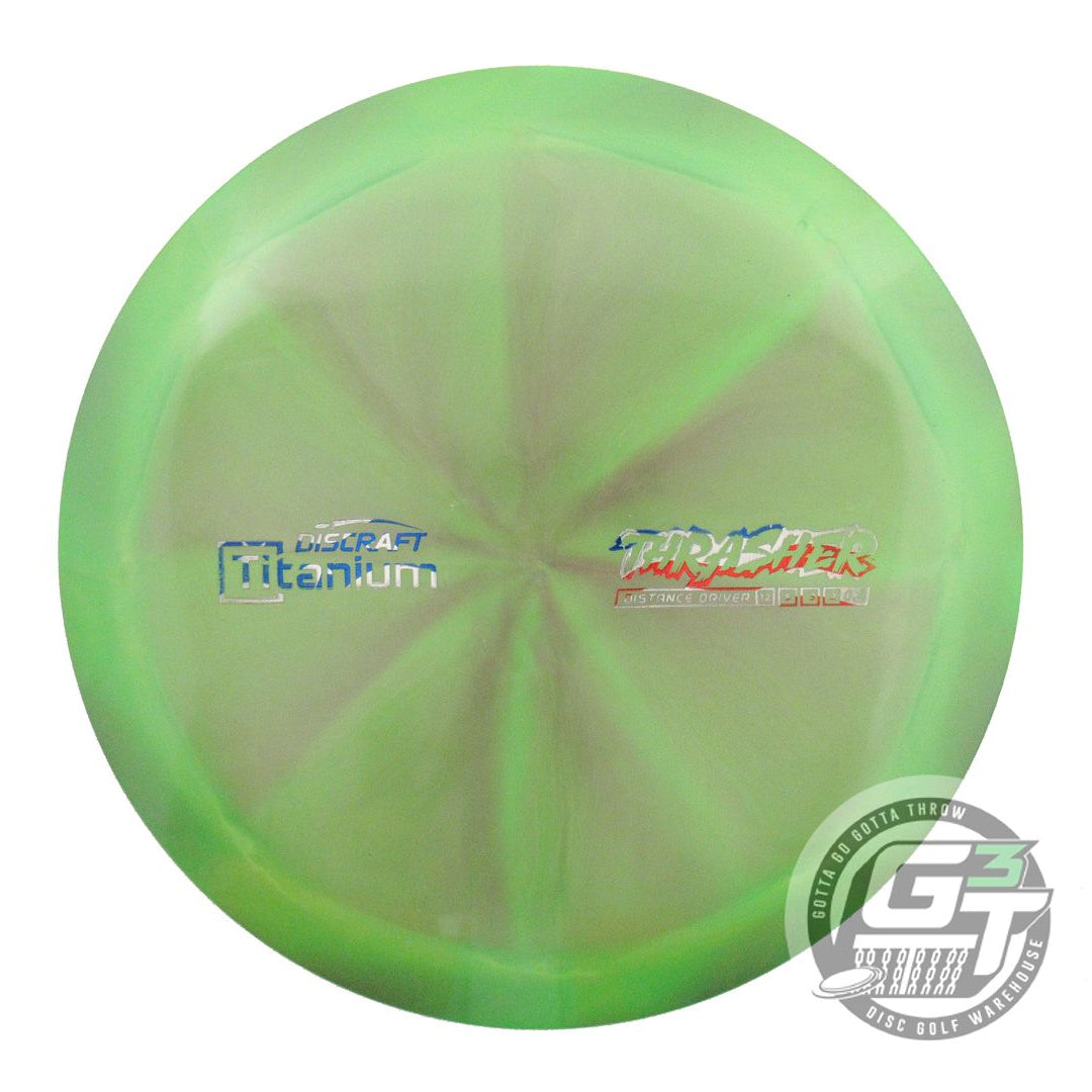 USED Discraft Titanium Thrasher 177g Green-Red Distance Driver Golf Disc