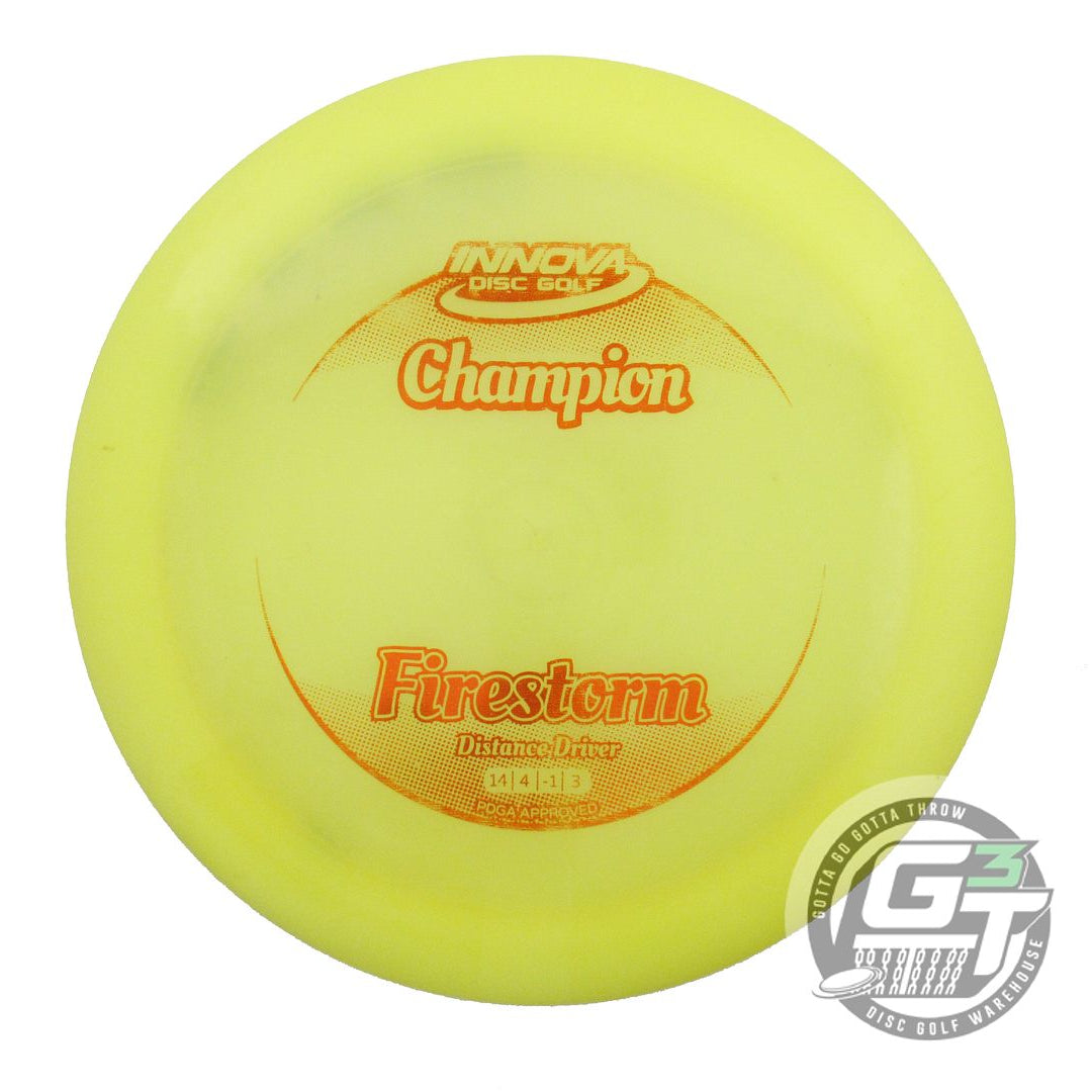 USED Innova Champion Firestorm 176g Yellow Copper Foil Distance Driver Golf Disc