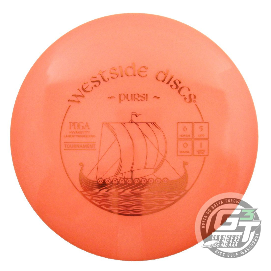 NOS Westside Discs FINNISH Tournament Warship 179g Orange Midrange Golf Disc