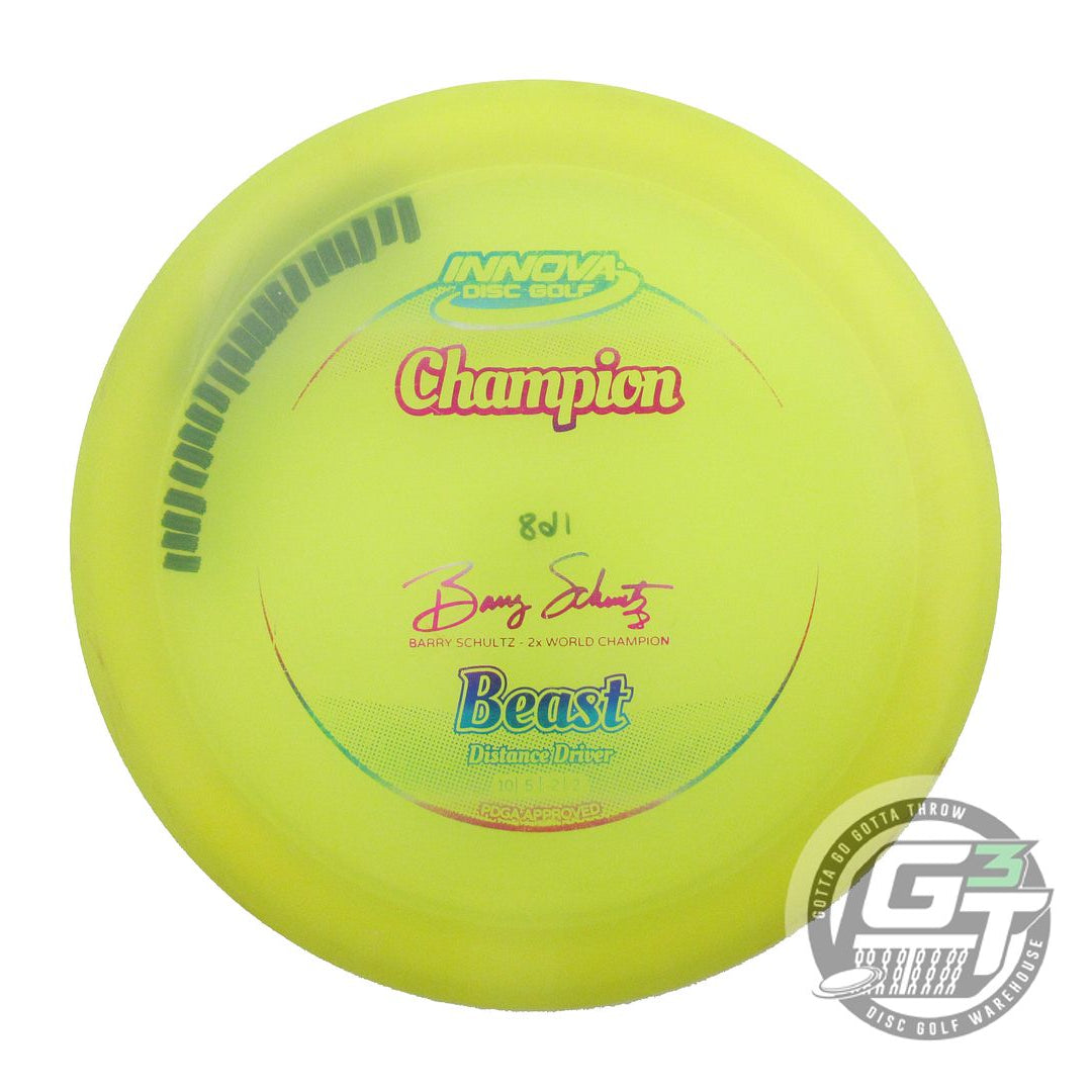USED Innova Champion Beast 168g Yellow Rainbow Foil Distance Driver Golf Disc