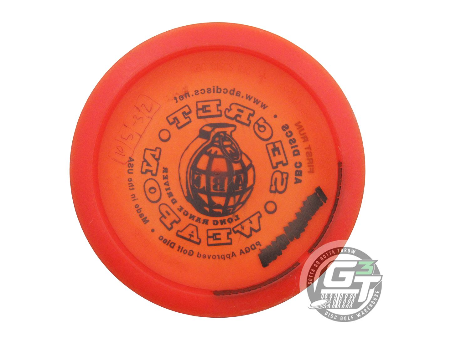USED ABC Discs Gold Secret Weapon 176g Red Blue Stamp Distance Driver Golf Disc