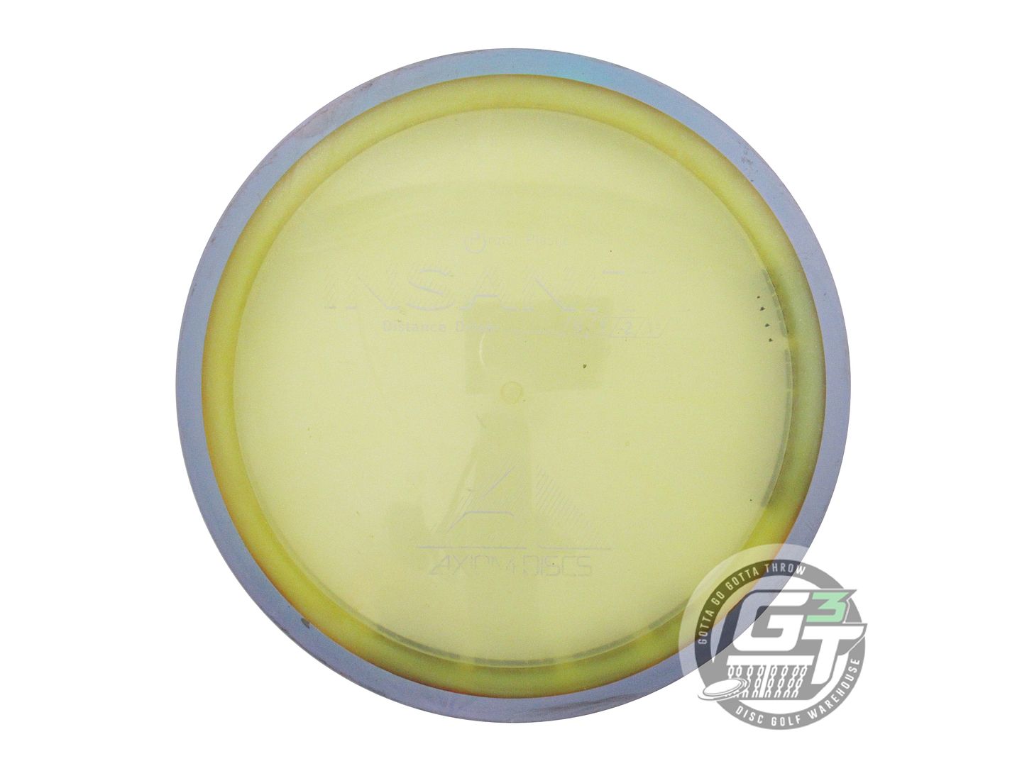 USED Axiom Discs Proton Insanity 165g Yellow Lilac Rim Distance Driver Golf Disc